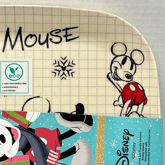 Disney Mickey Mouse Plate Set of 4 Tabletop Holiday Gourmet Christmas Plates mom - Picture 8 of 16
